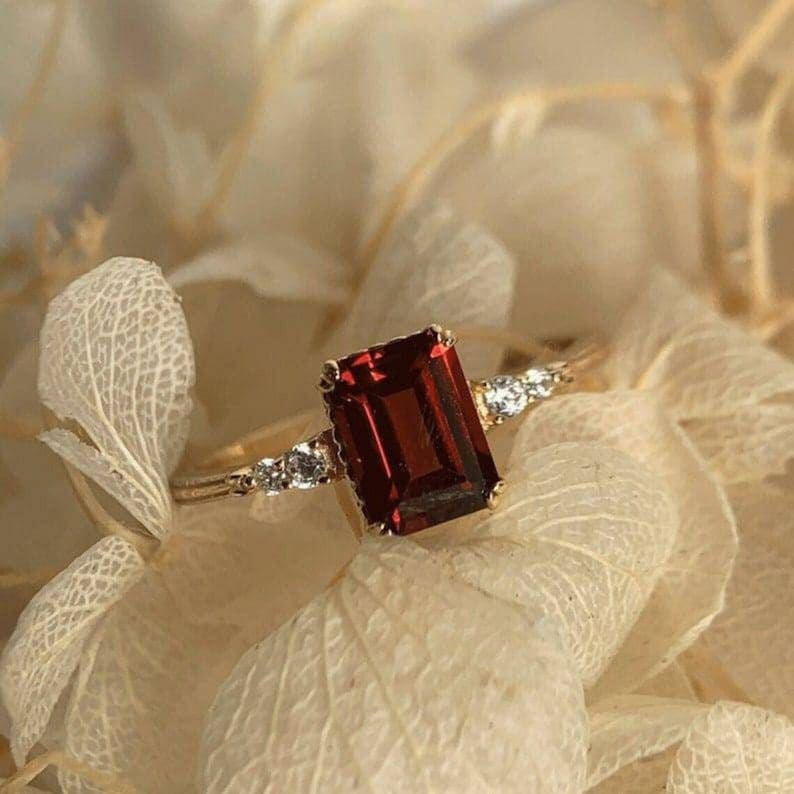 Garnet Whisper Ring