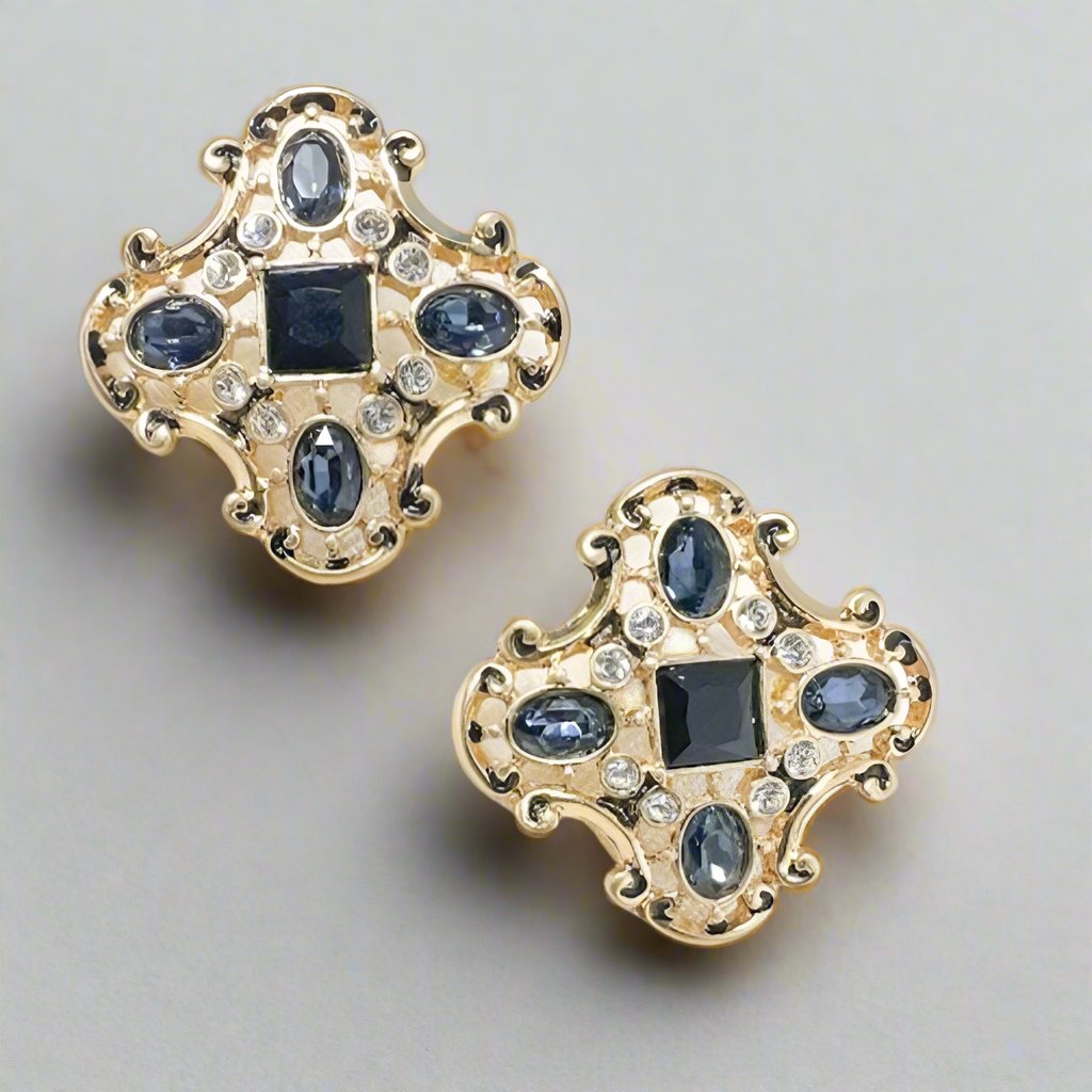 Fenestra lab sapphire studs