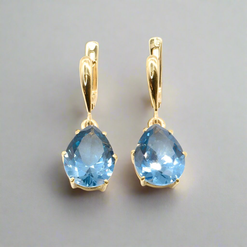 Aquamarine Drop Earrings - djoyr