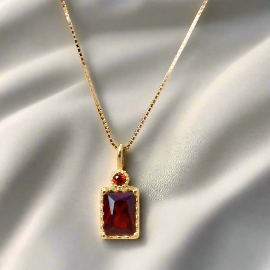 Ruby flame Necklace