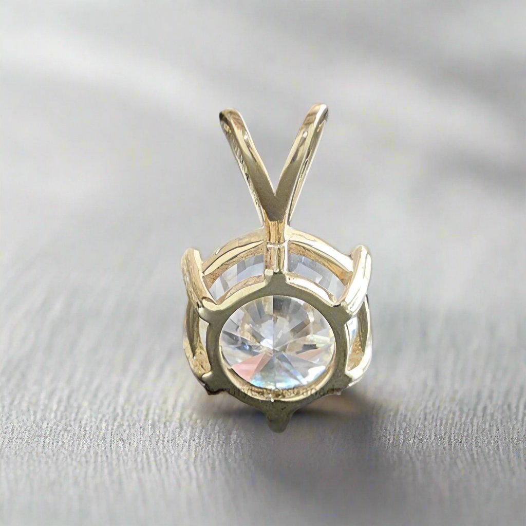 Moissanite Round Pendant