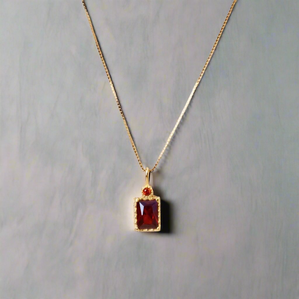 Ruby flame Necklace