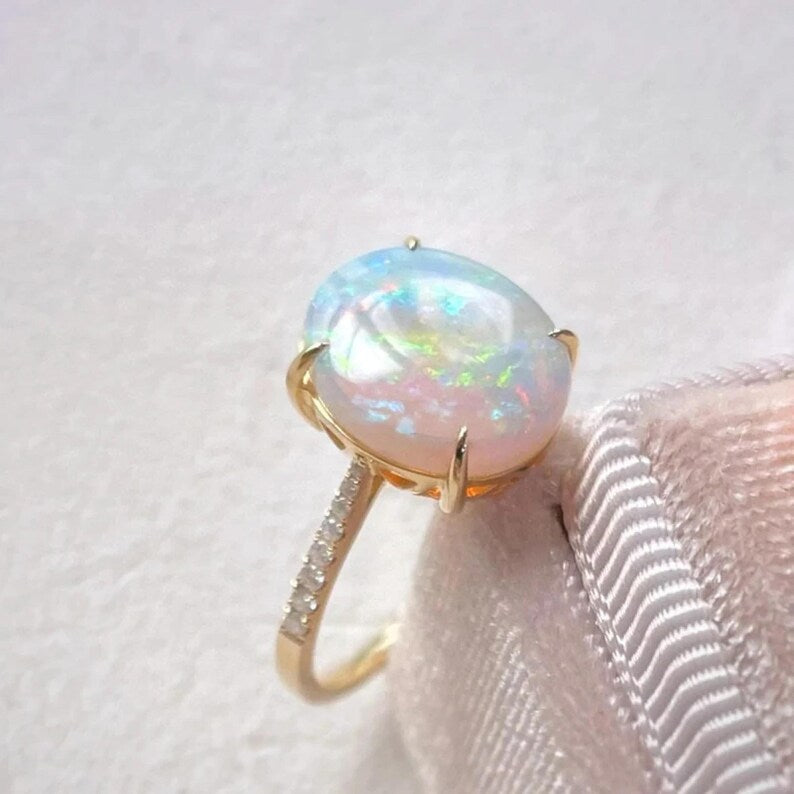 Opal Orbit of desire Ring