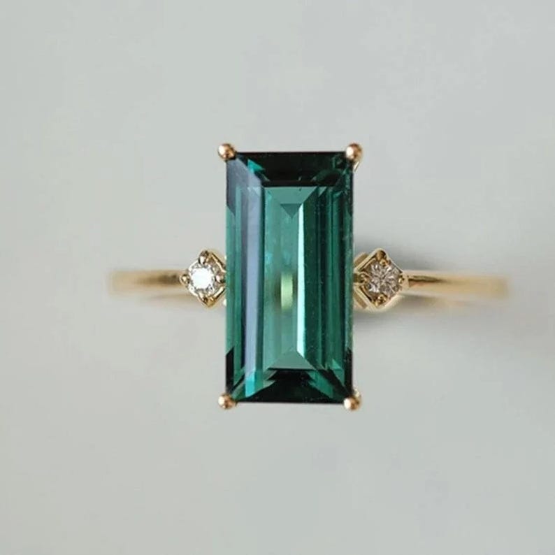 Lab Emerald Edison Ring