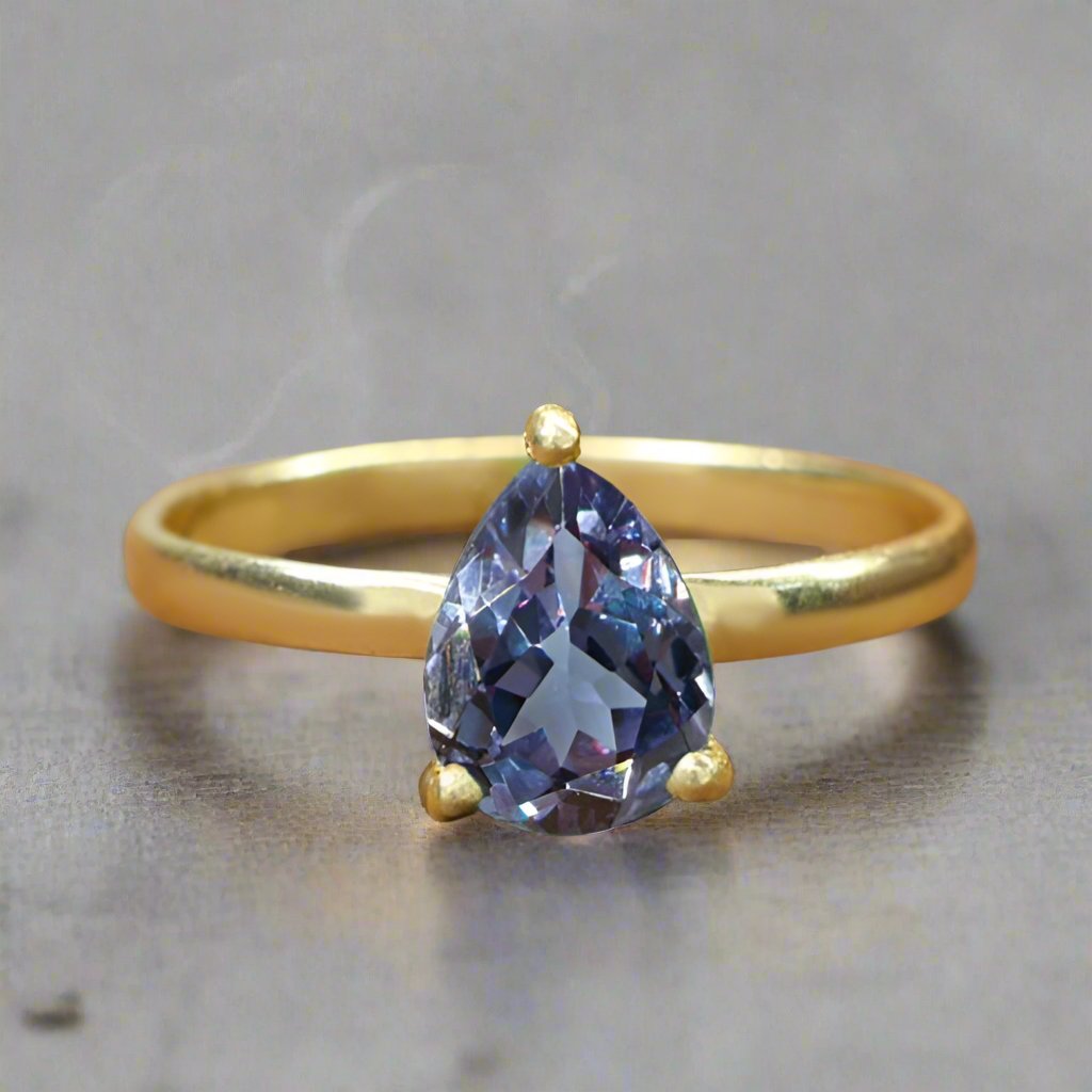 Alexandrite Pear Cut Ring - djoyr
