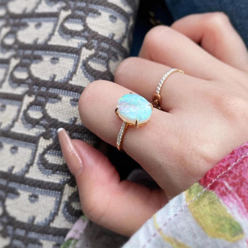 Opal Orbit of desire Ring