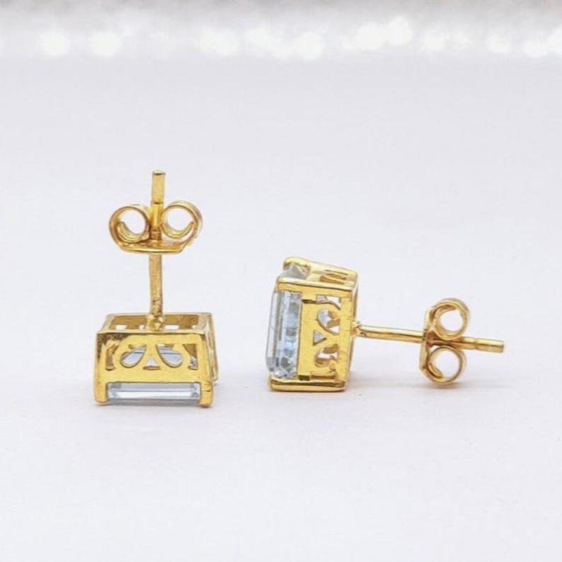 Aquamarine Lighthouse Studs