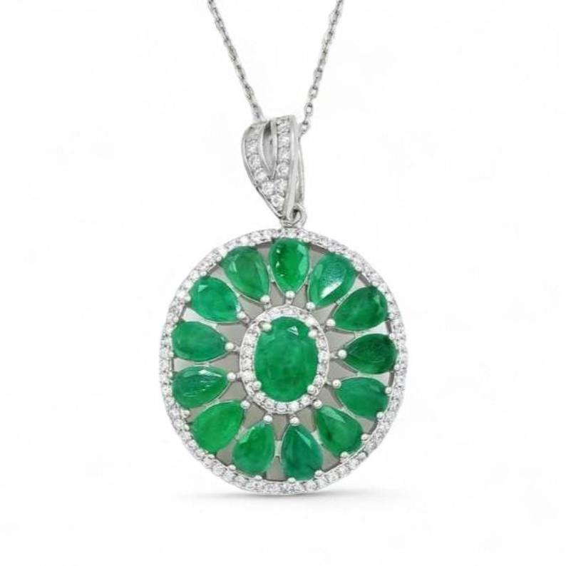 Lab Emerald Accretion Pendent - djoyr