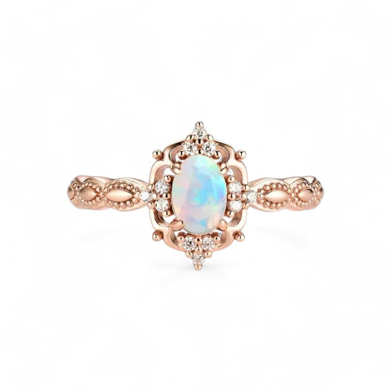 Vintage Oval Opal Elegance Ring - djoyr