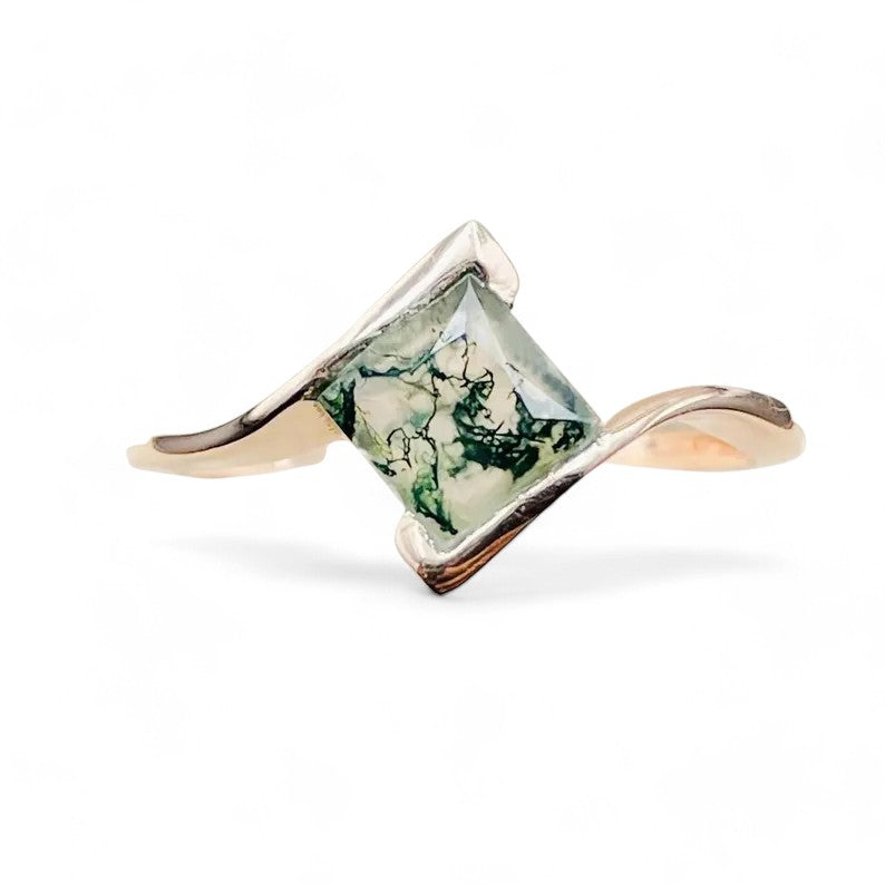 Moss Agate Empress  Ring - djoyr
