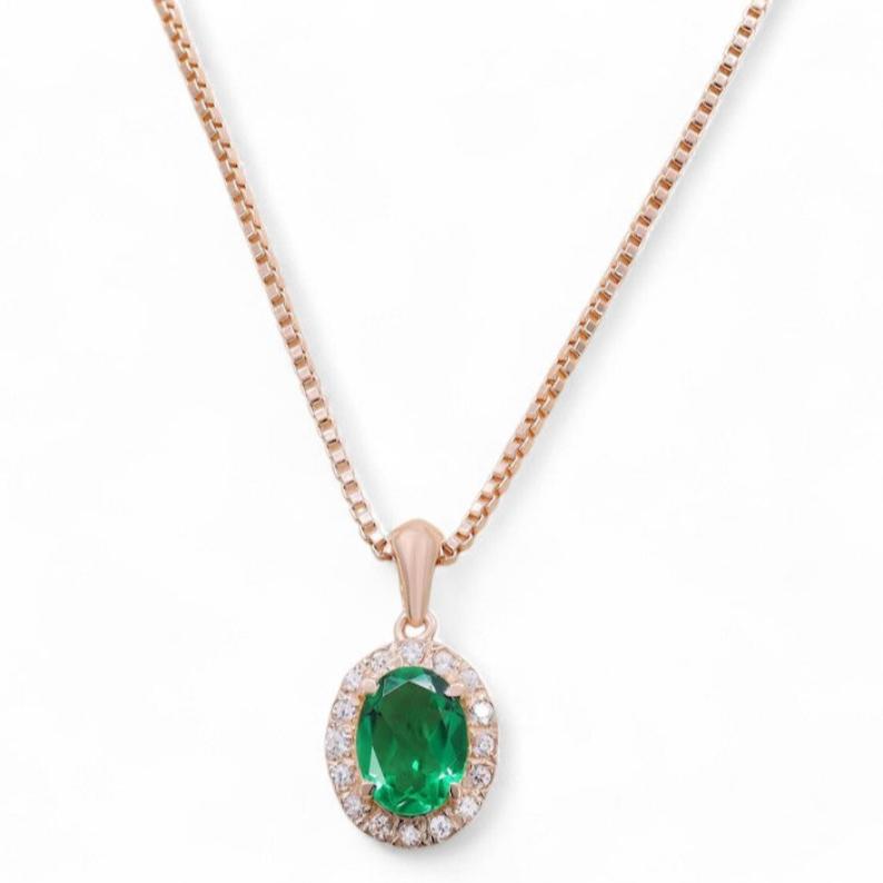 Lab Emerald Cluster Pendent - djoyr