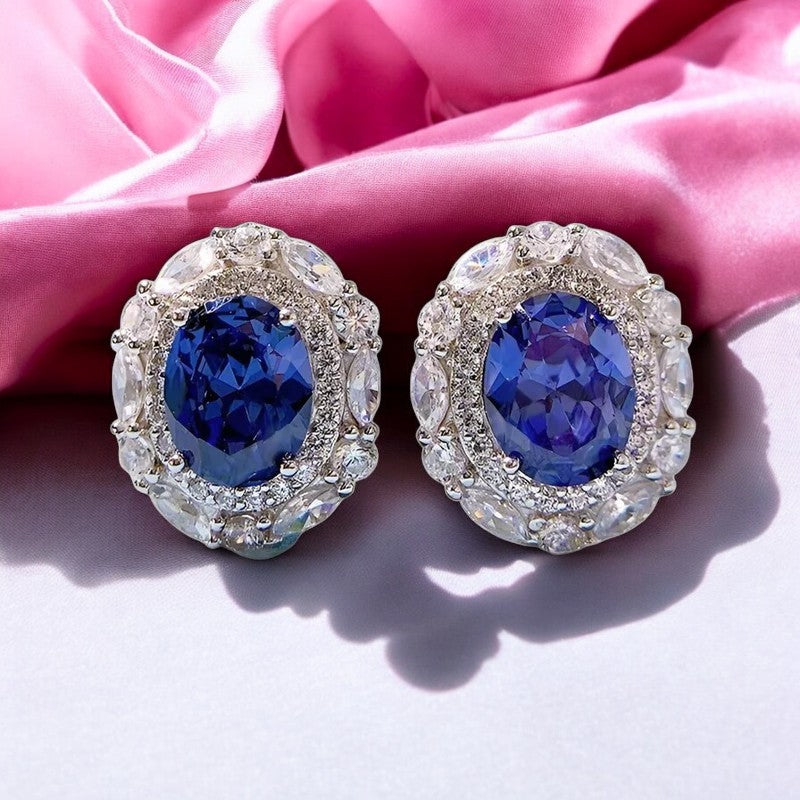 Lab Sapphire Bray of my heart Studs