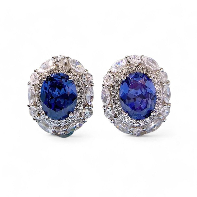 Lab Sapphire Bray of my heart Studs