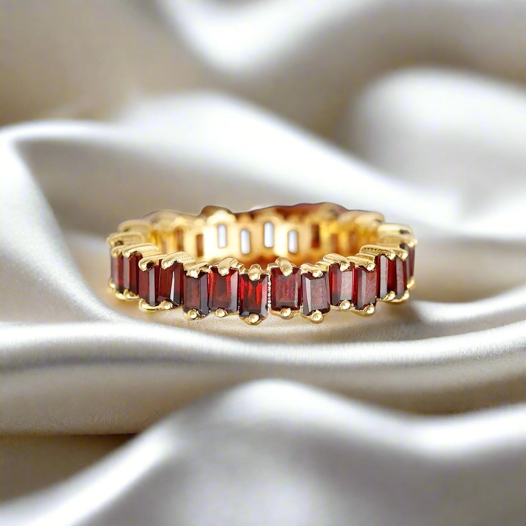 Garnet Full eternity Ensemble  Ring - djoyr