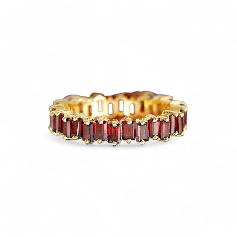 Garnet Full eternity Ensemble  Ring - djoyr