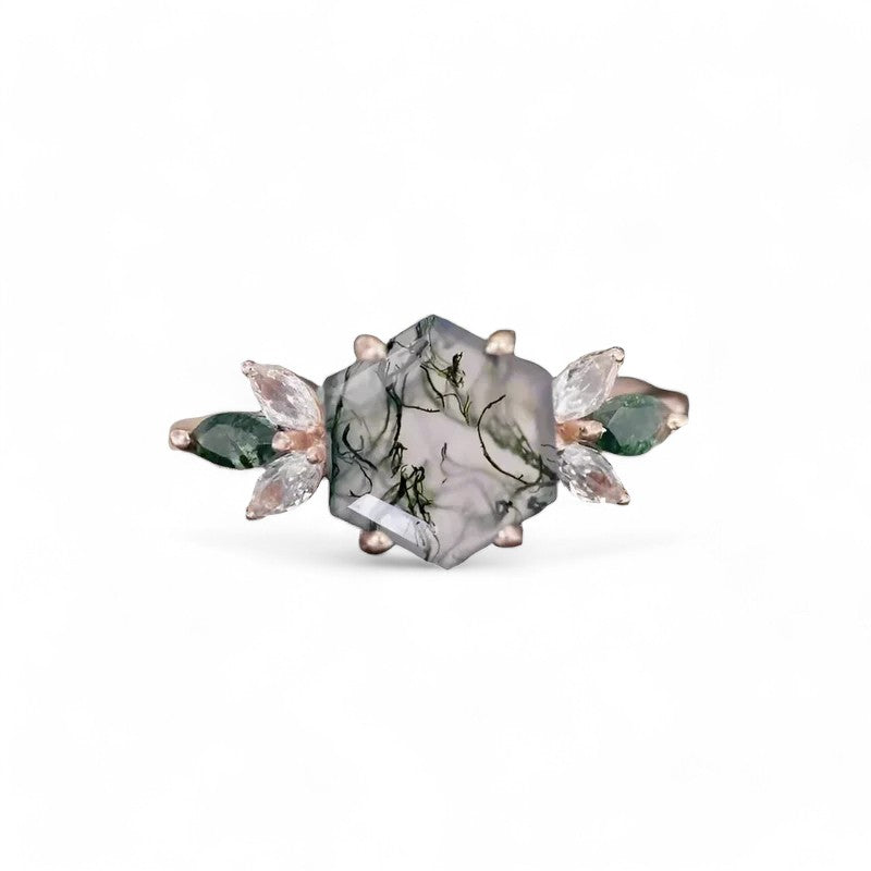 Gaia Hexagon Ring in silver - djoyr