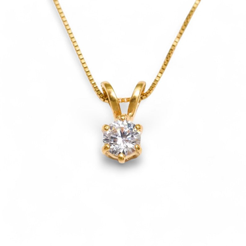 Lab Diamond Solitaire Pendent