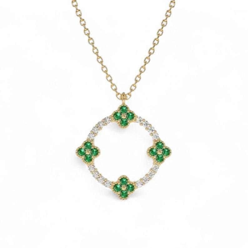 Lab Emerald Turn Pendent