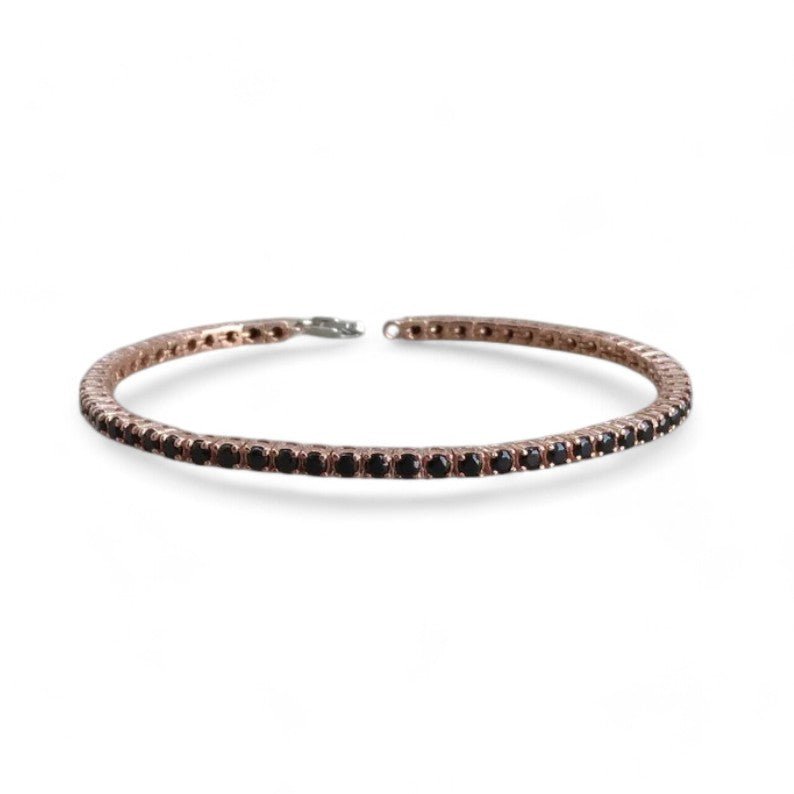 Black Spinel Tennis Bracelet - djoyr