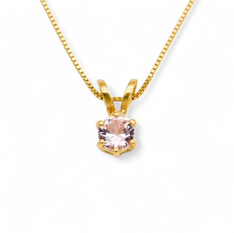 Morganite Solitaire Pendent - djoyr