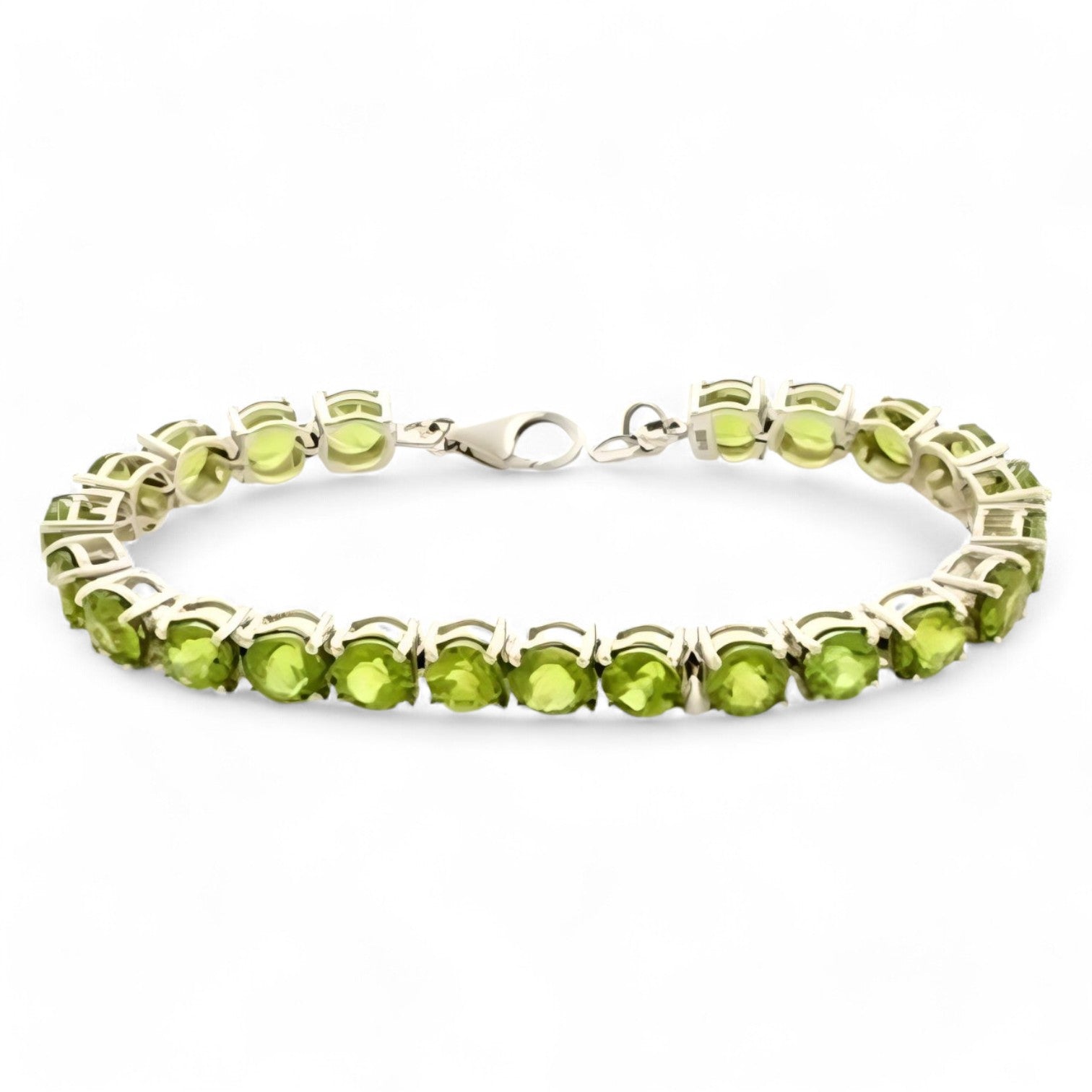 Natural Peridot Tennis Bracelet - djoyr
