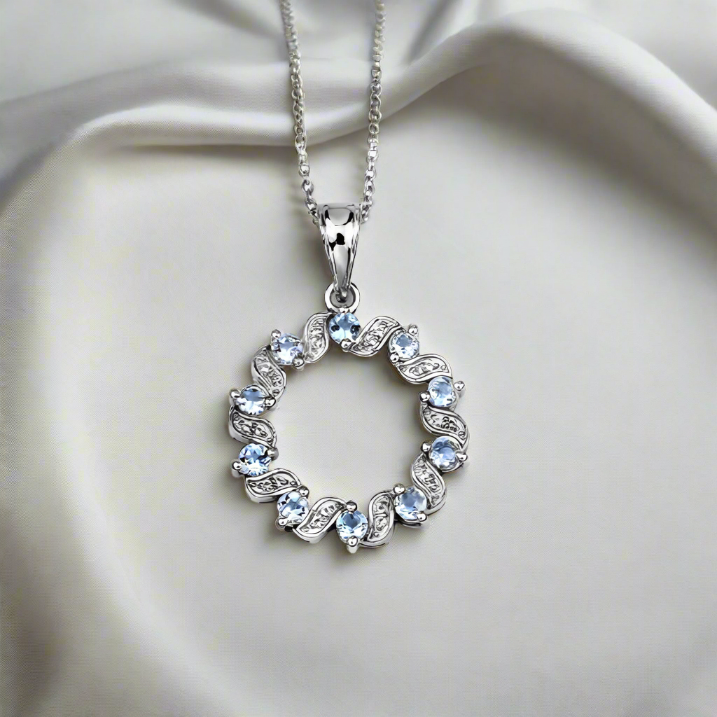 Pleach Aquamarine Pendant - djoyr