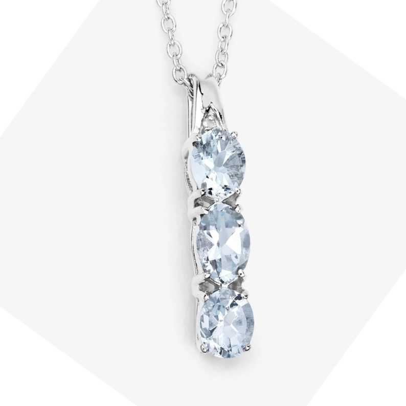 Celestial Trio Aquamarine Pendant - djoyr