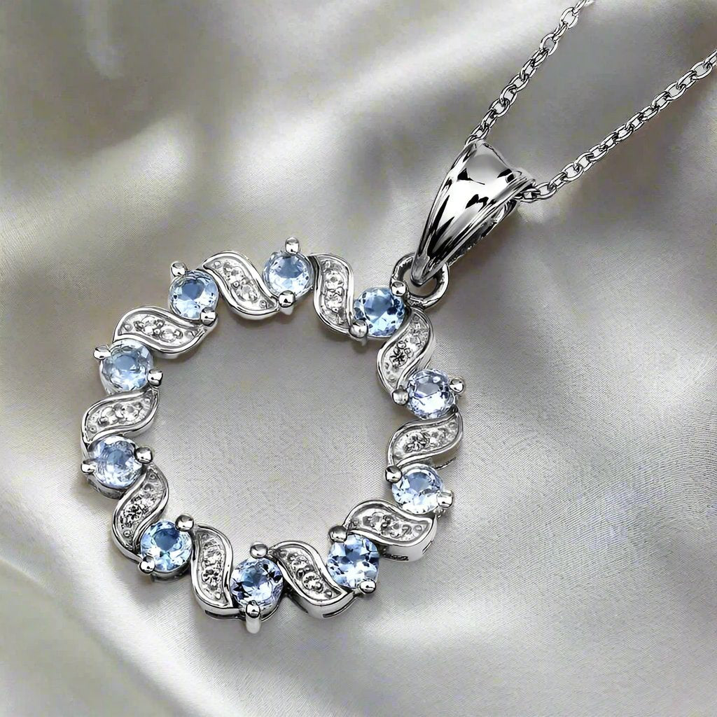 Pleach Aquamarine Pendant - djoyr