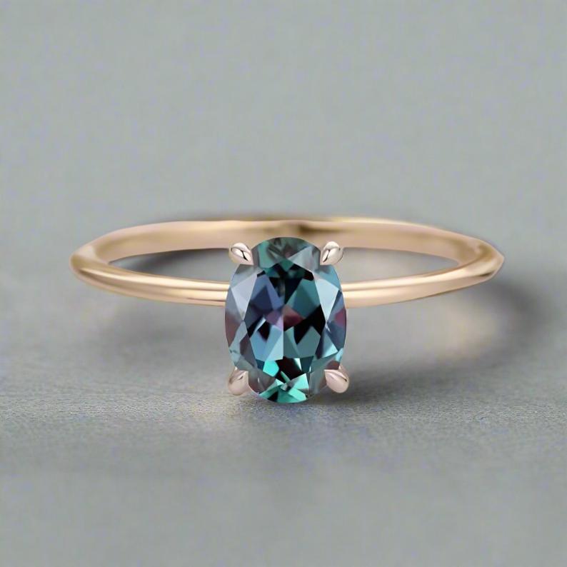 Alexandrite Oval Cut Ring