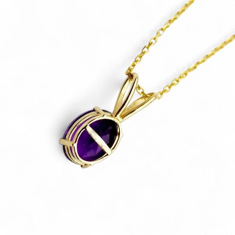 Amethyst Oblong necklace - djoyr