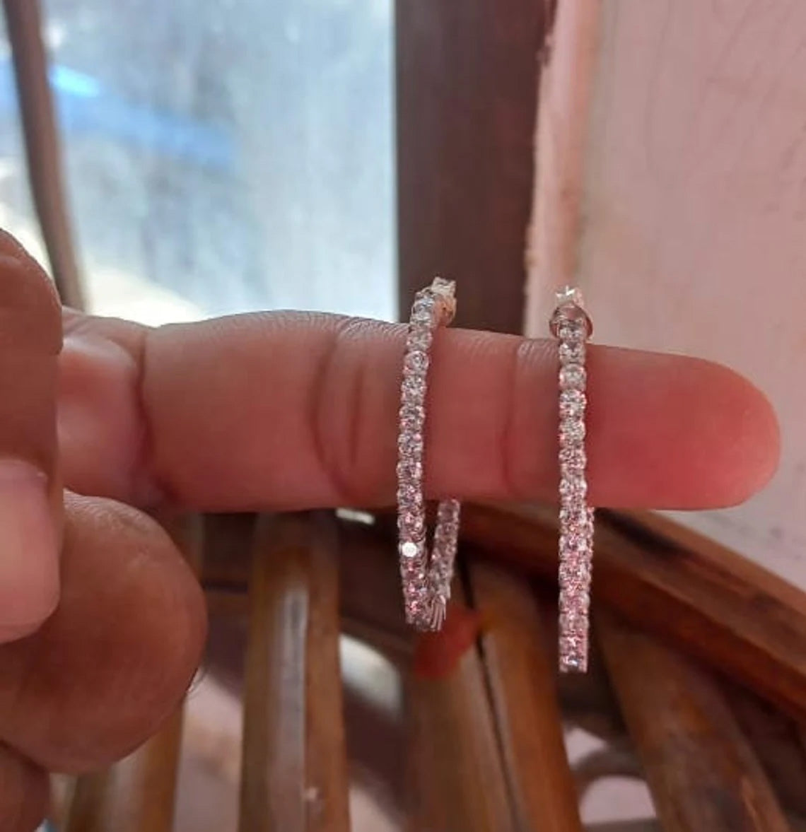 Moissanite Hoops - djoyr