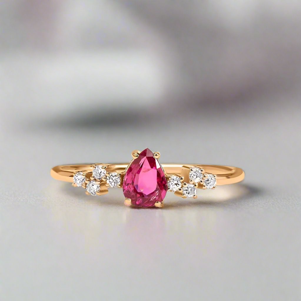 Lab Ruby Eternal Flame Ring - djoyr