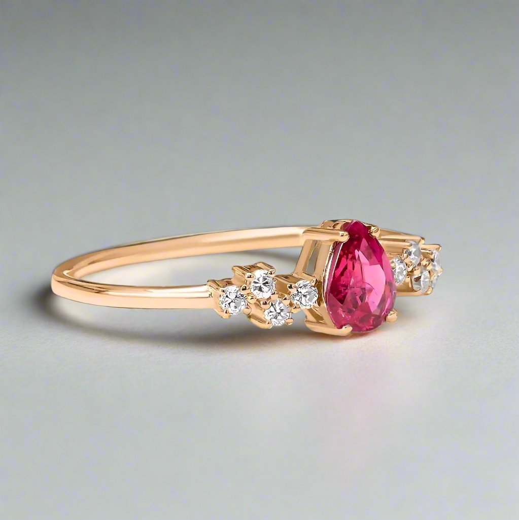 Lab Ruby Eternal Flame Ring - djoyr